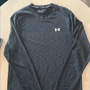 Under Armour Men's Fitted Long Sleeve Tee - Black